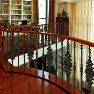 Customized red indoor stairs handrail LJ-5008 for villa