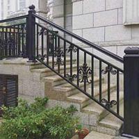 The latest fashion of iron column stair handrail LJ-5001