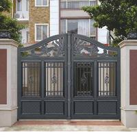 Aluminum metal swing garden gate LJ-8817 for villas
